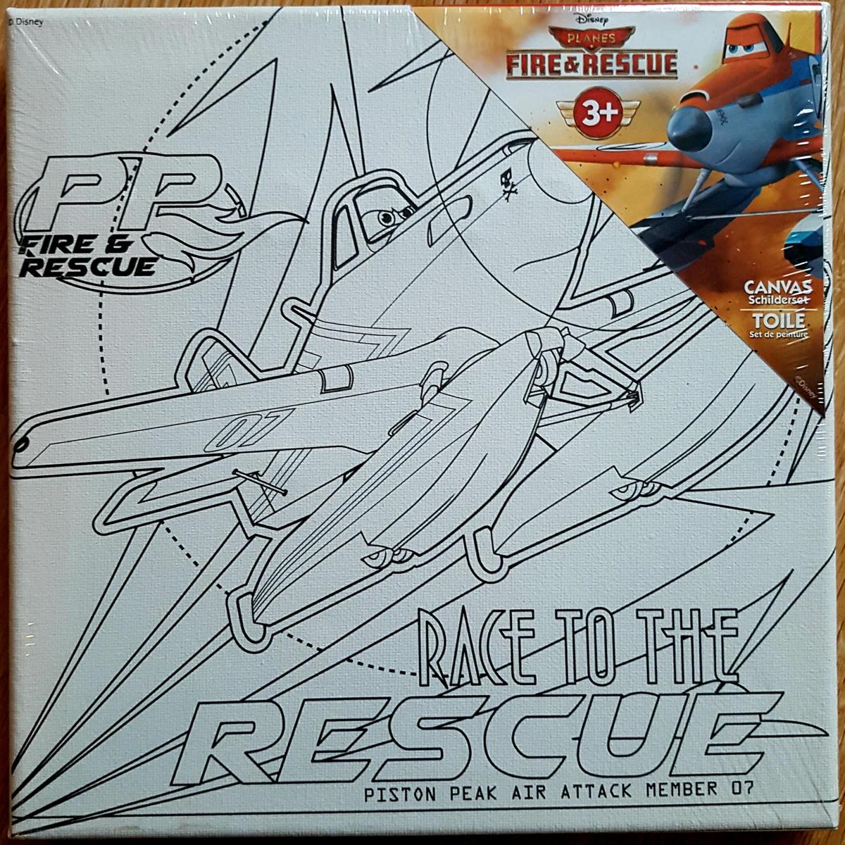 Planes to the Rescue Schilderset voor Jongens - 25x25x2cm | Disney Canvas Schilderen en Verven voor Kinderen